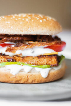 BBQ Tofu burger